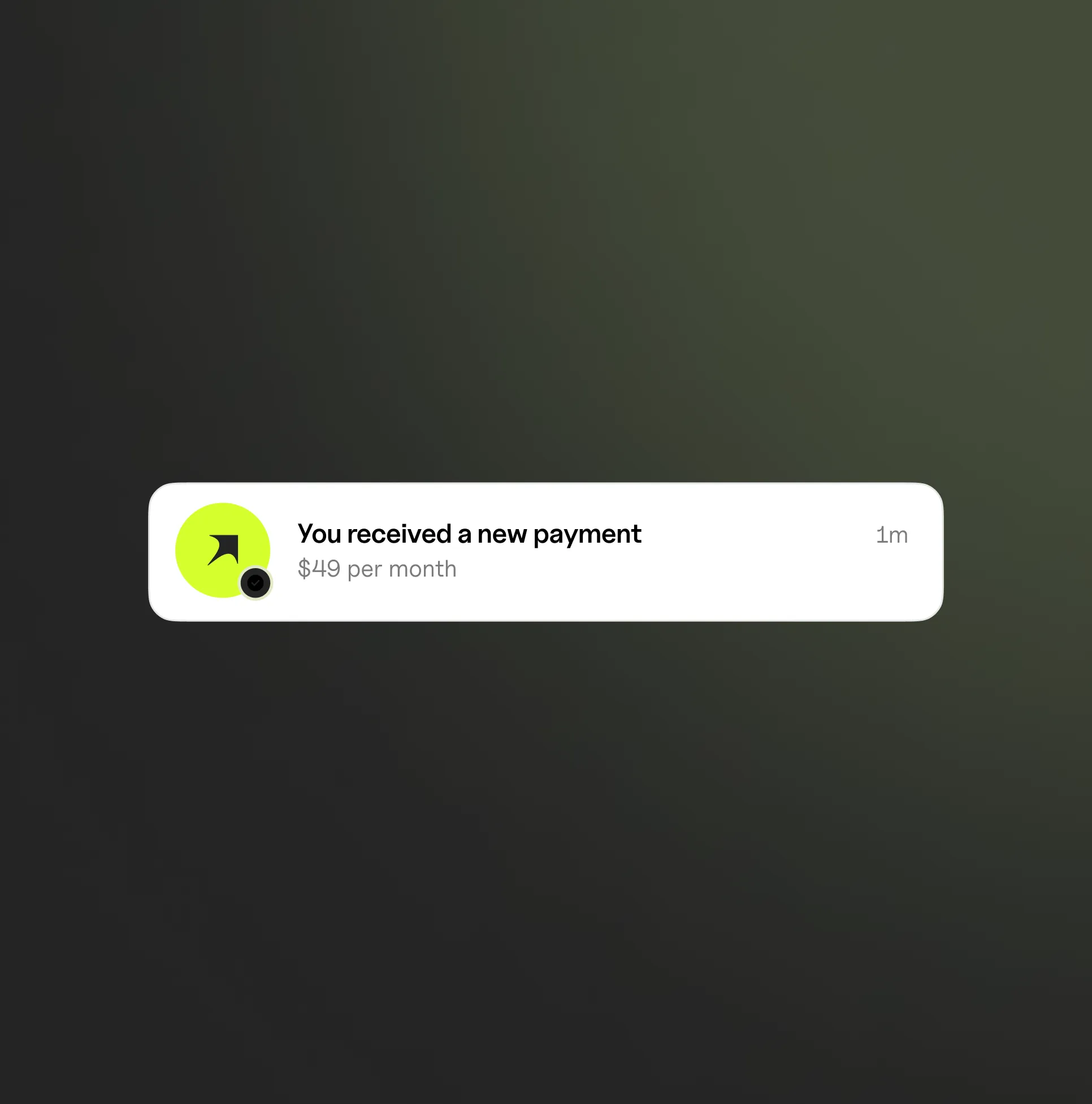 Payment confirmation